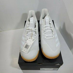 adidas Woman's Crazyflight Bounce 3 Volleyball Shoe white with tan sole New